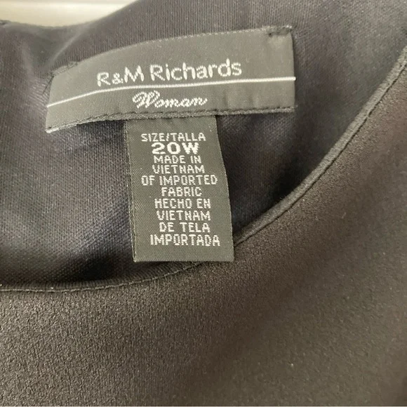 DRESS R&M Richards Formal Black Sleeveless Size 20W W Sequin Detail 3880W NWT - Picture 4 of 4